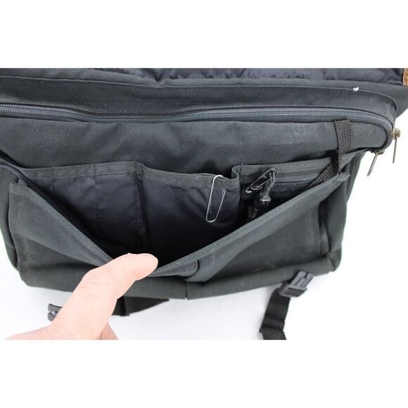 Vintage L. L. Bean Nylon/Leather Trim Laptop Messenger Briefcase Bag - Picture 12 of 16